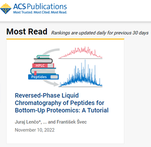 Nejčtenější článek měsíce v časopise Journal of Proteome Research