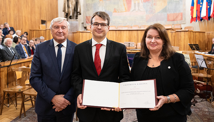 Mgr. Ondřej Horáček, Ph.D. získal ocenění Grantové agentury UK